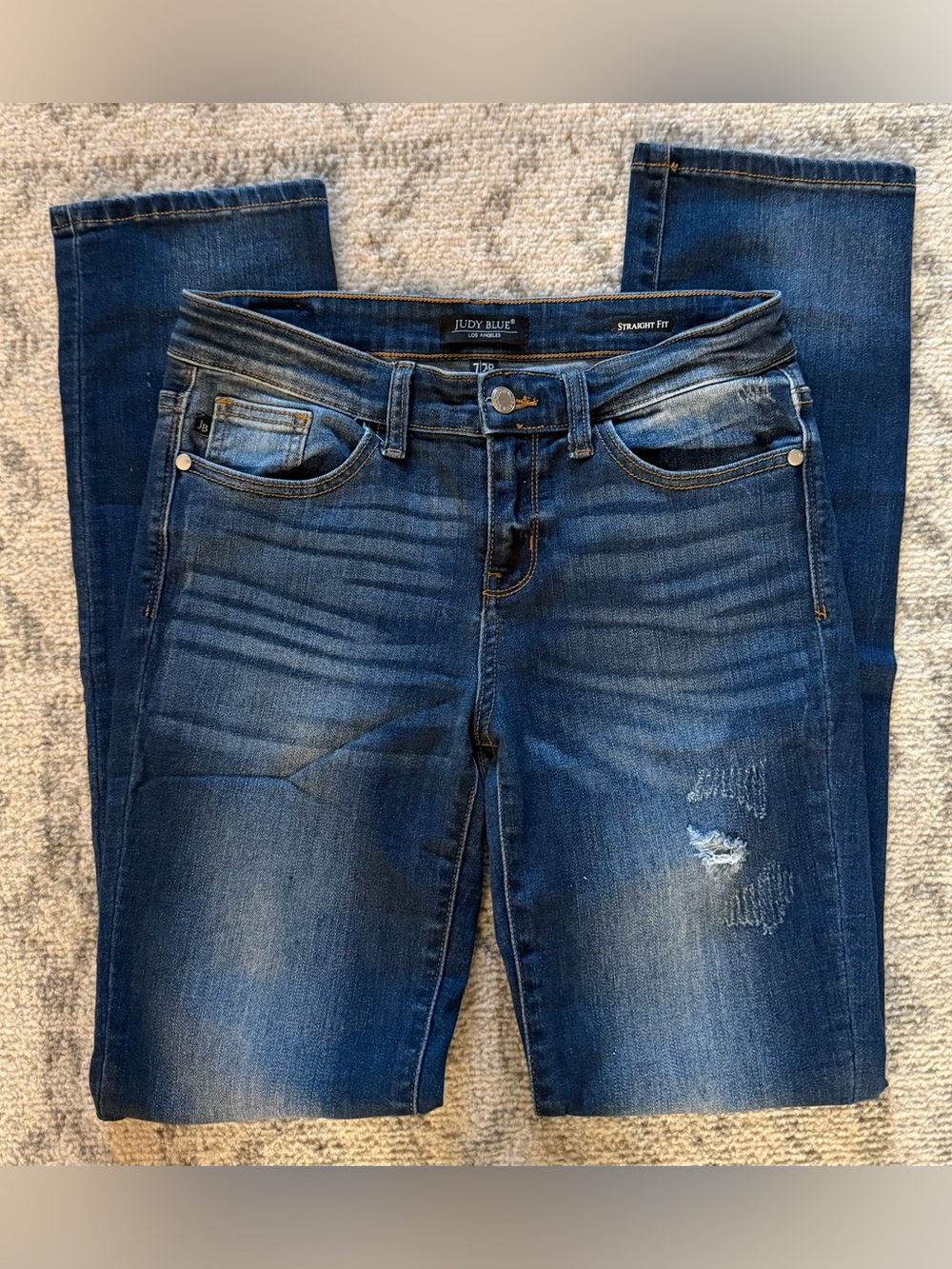 Judy Blue Women's Straight Fit Distressed Jeans JB8277DK